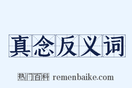 真念反义词是什么意思的图片